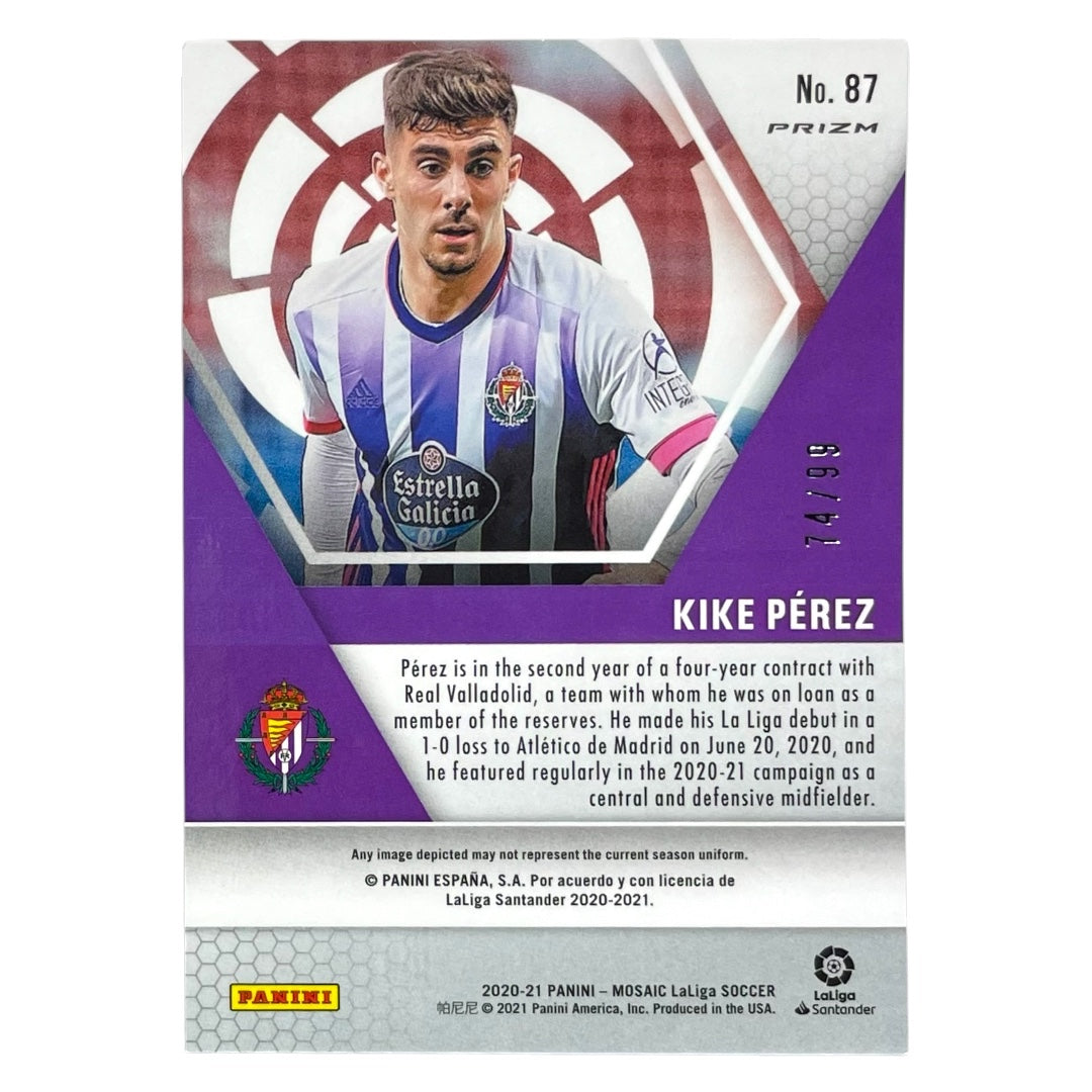 PANINI サッカーカード MOSAIC LALIGA PRIZM KIKE PEREZ R. VALLADOLID /99 #87 中古 IT2