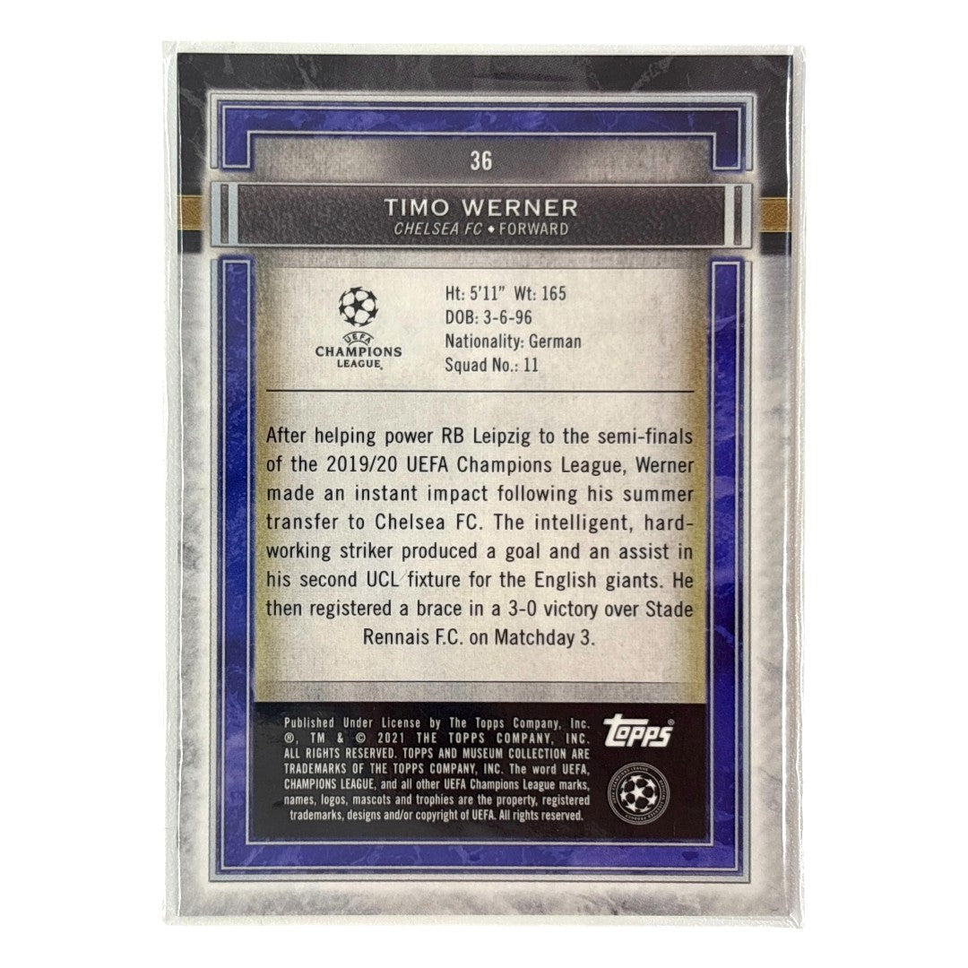 TOPPS サッカーカード MUSEUM COLLECTION TIMO WERNER CHELSEA 28/50 #36 中古 IT1