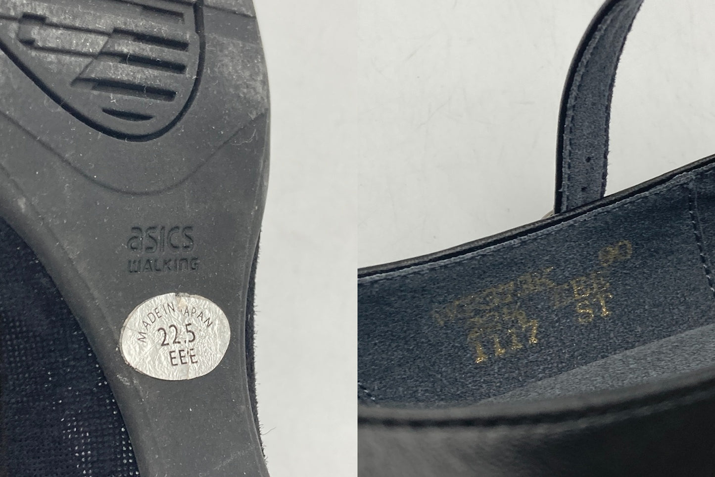 pedala ペダラ アシックスウォーキング ストラップ付 ウェッジヒールパンプス 22.5cm 3E 中古 D4