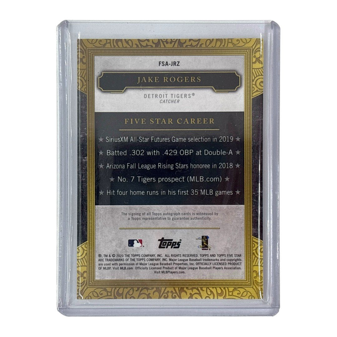 TOPPS MLBカード FIVE STAR JAKE ROGERS DETROIT TIGERS 42/50 #FSA-JRZ 中古 IT1