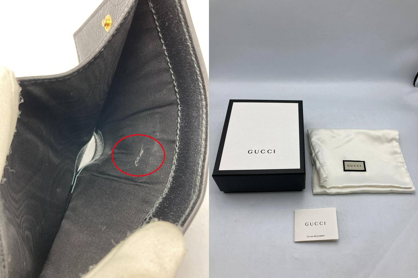 GUCCI グッチ オフィディア GG シェリーライン 二つ折り財布 598662 ブラック 中古 D4