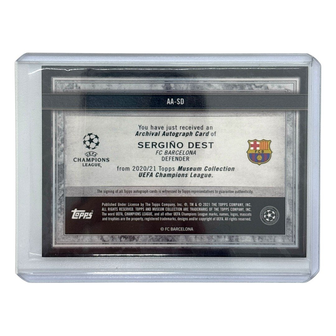 TOPPS サッカーカード MUSEUM COLLECTION SERGINO DEST BARCELONA /150 #AA-SD 中古 IT1