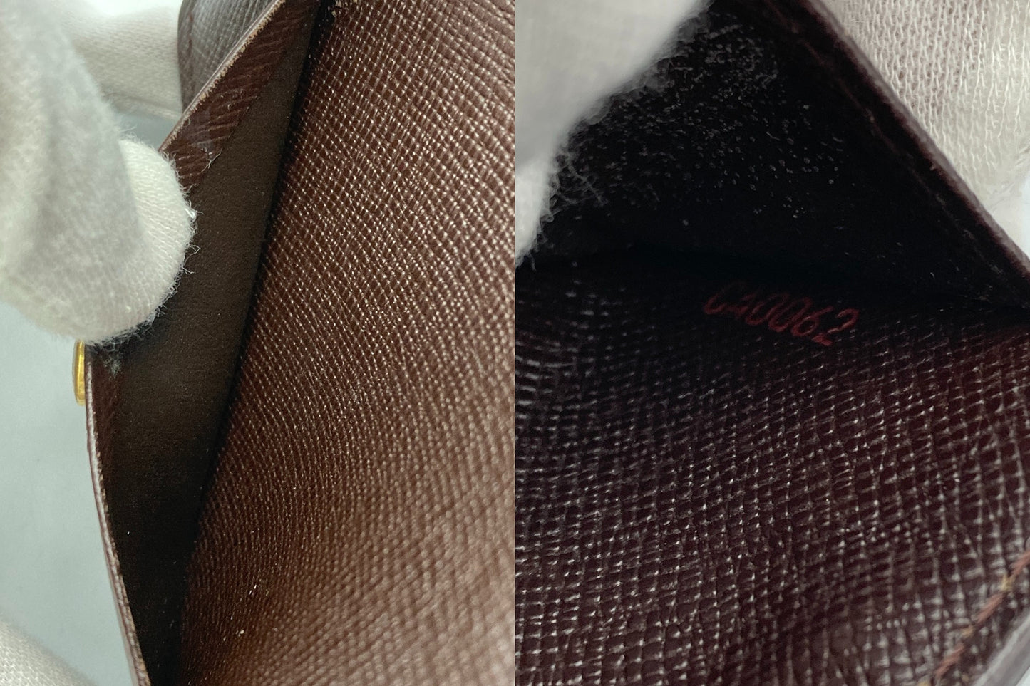 LOUIS VUITTON ルイヴィトン ダミエ エベヌ コンパクトジップ 2つ折り財布 N61668 中古 D4