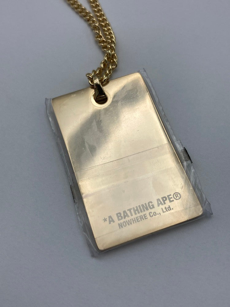 A BATHING APE ア ベイシングエイプ プレート ネックレス 中古 D4