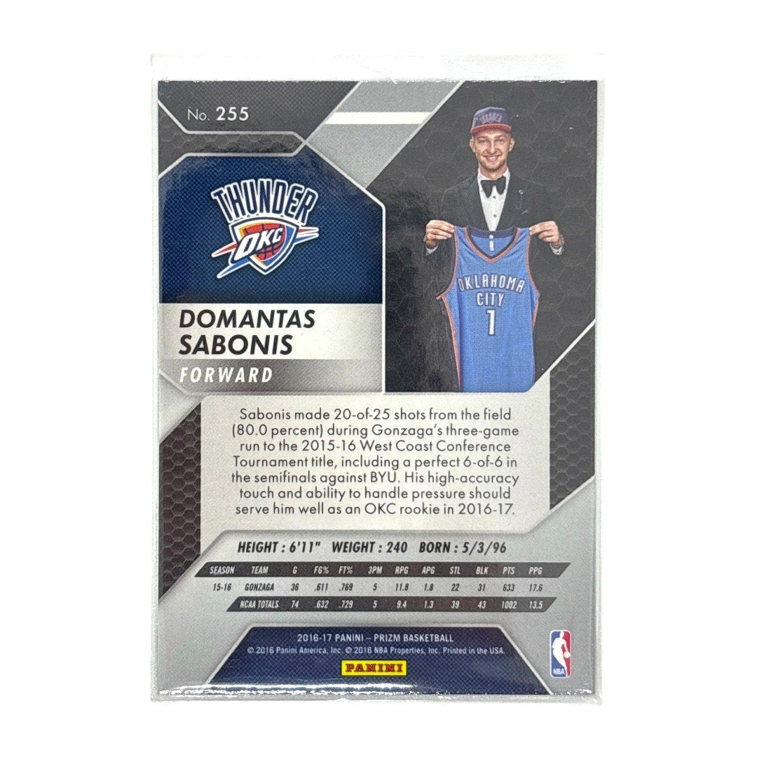 PANINI NBAカード PRIZM DOMANTAS SABONIS THUNDER #255 中古 IT1