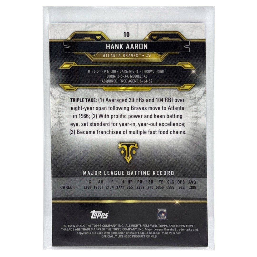 TOPPS MLBカード TRIPLE THREADS HANK AARON ATLANTA BRAVES /299 #10 中古 IT1