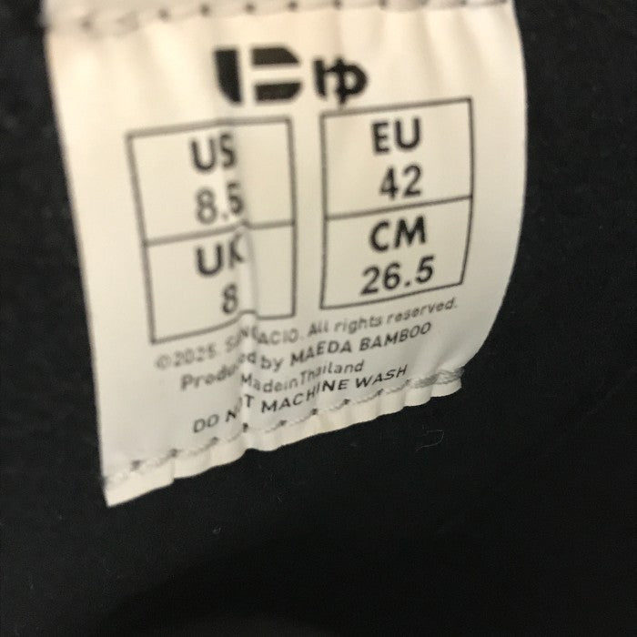 SANGACIO サンガッチョ にゅ BLOW スニーカー メンズ ローカット レザー ハンドメイド WHITE/BROWN 26.5cm 中古 T1