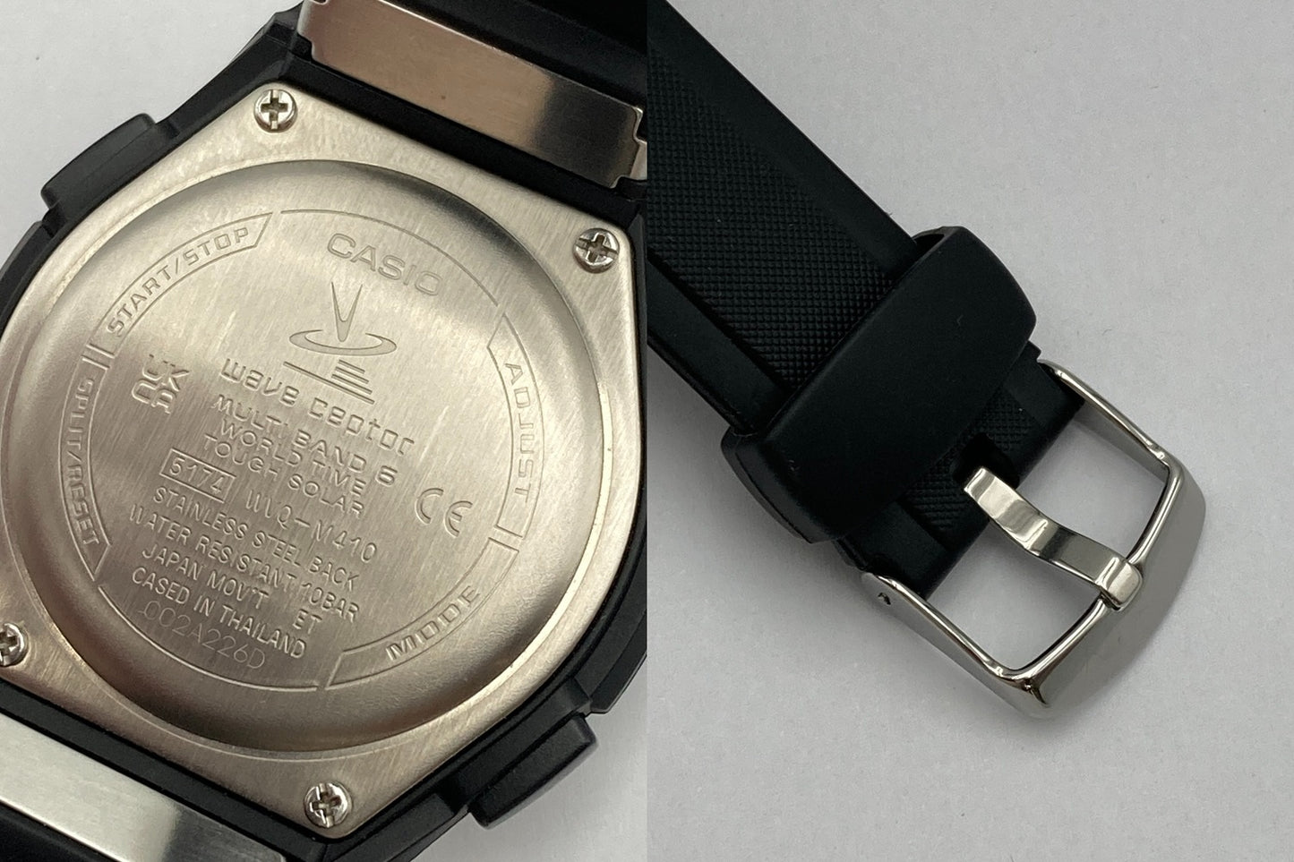 CASIO カシオ ウェーブセプター クロノグラフ ソーラー電波 腕時計 WVQ-M410-7AJF 中古 D4