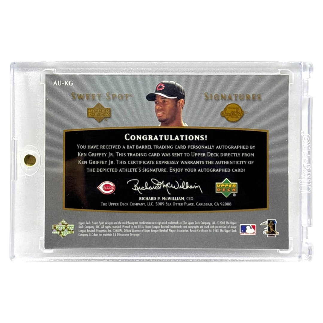 UPPER DECK MLBカード SWEET SPOT SIGNATURES KEN GRIFFEY JR. REDS /295 #AU-KG 中古 IT1