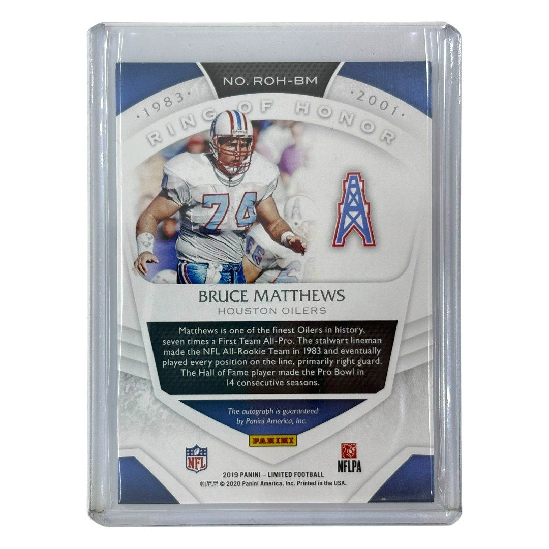 PANINI NFLカード LIMITED BRUCE MATTHEWS HOUSTON OILERS 23/25 #ROH-BM 中古 IT1