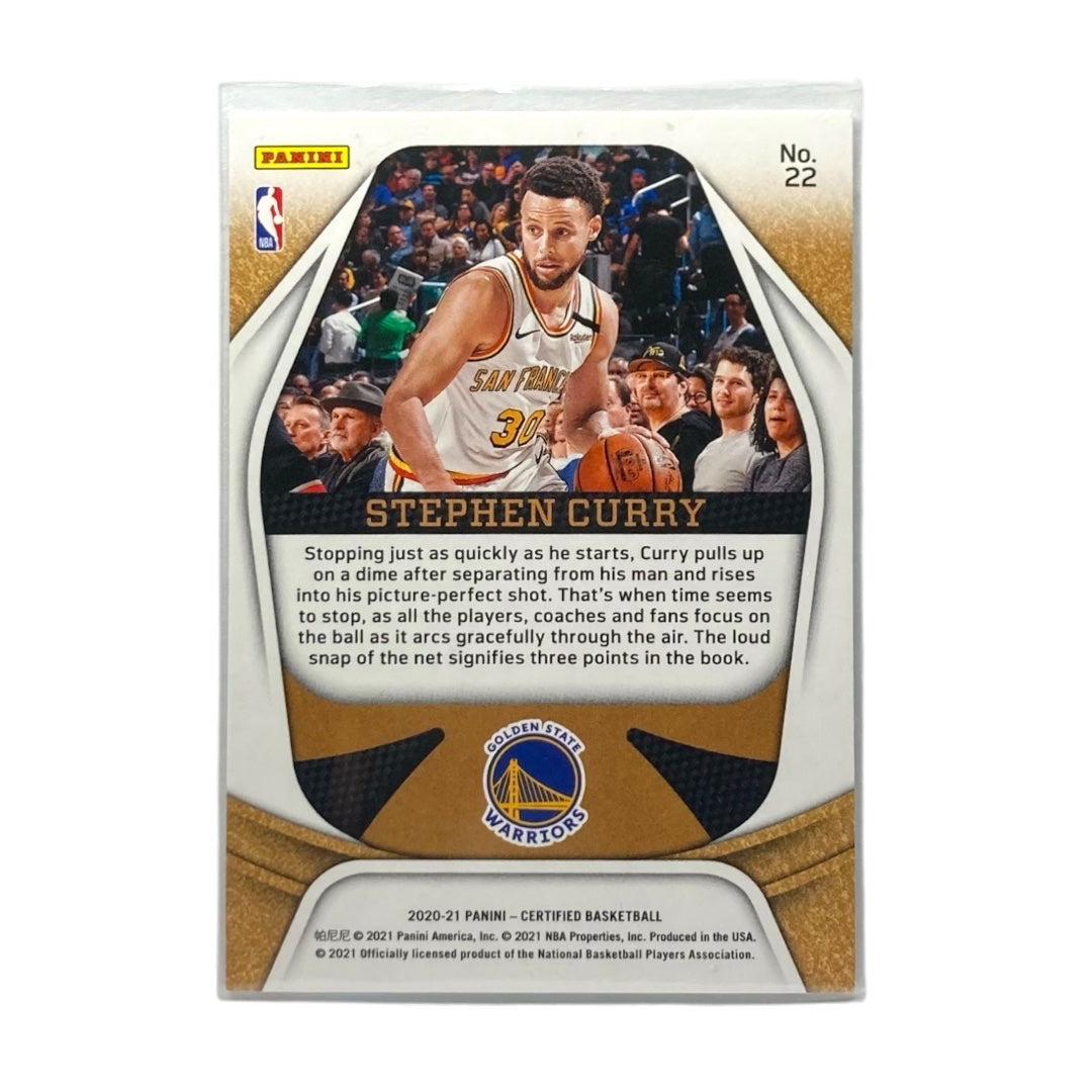 PANINI NBAカード CERTIFIED STEPHEN CURRY GOLDEN STATE WARRIORS #22 中古 IT2