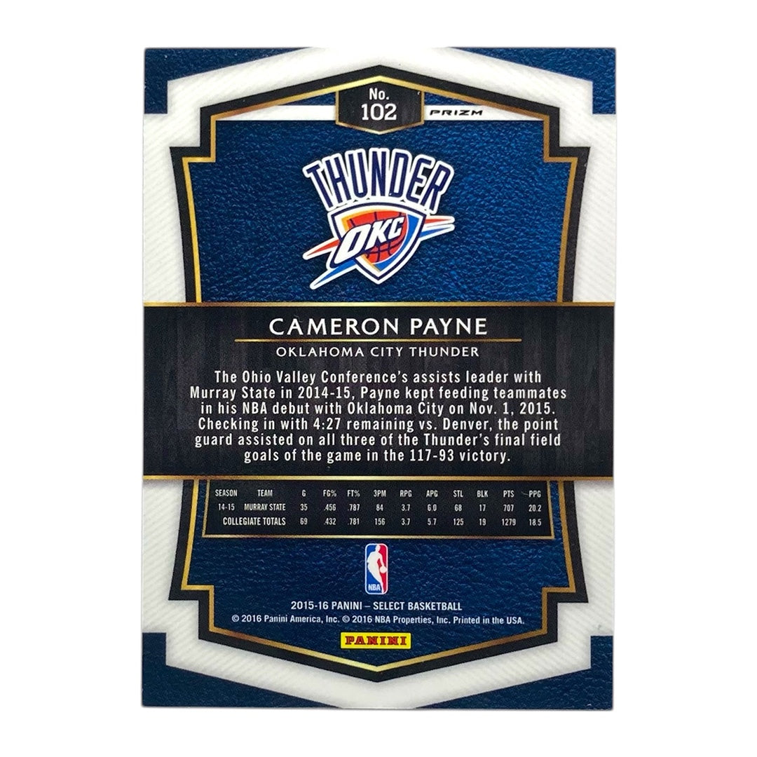 PANINI NBAカード SELECT PRIZM CAMERON PAYNE OKLAHOMA CITY THUNDER #102 中古 IT2