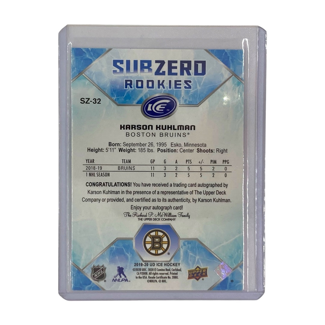 UPPER DECK NHLカード ICE KARSON KUHLMAN BRUINS #SZ-32 中古 IT2