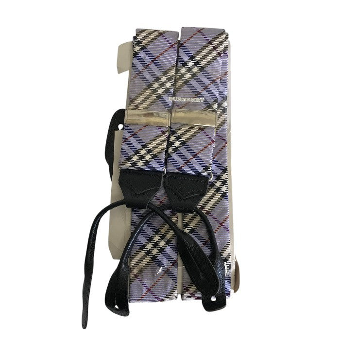 BURBERRY バーバリー サスペンダー チェック柄 メンズ 小物 服飾 中古 W1