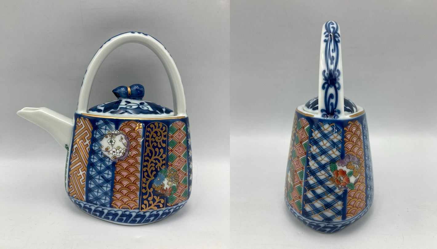 三洋陶器 龍峰窯 祥端花丸紋 酒器揃 中古 D4