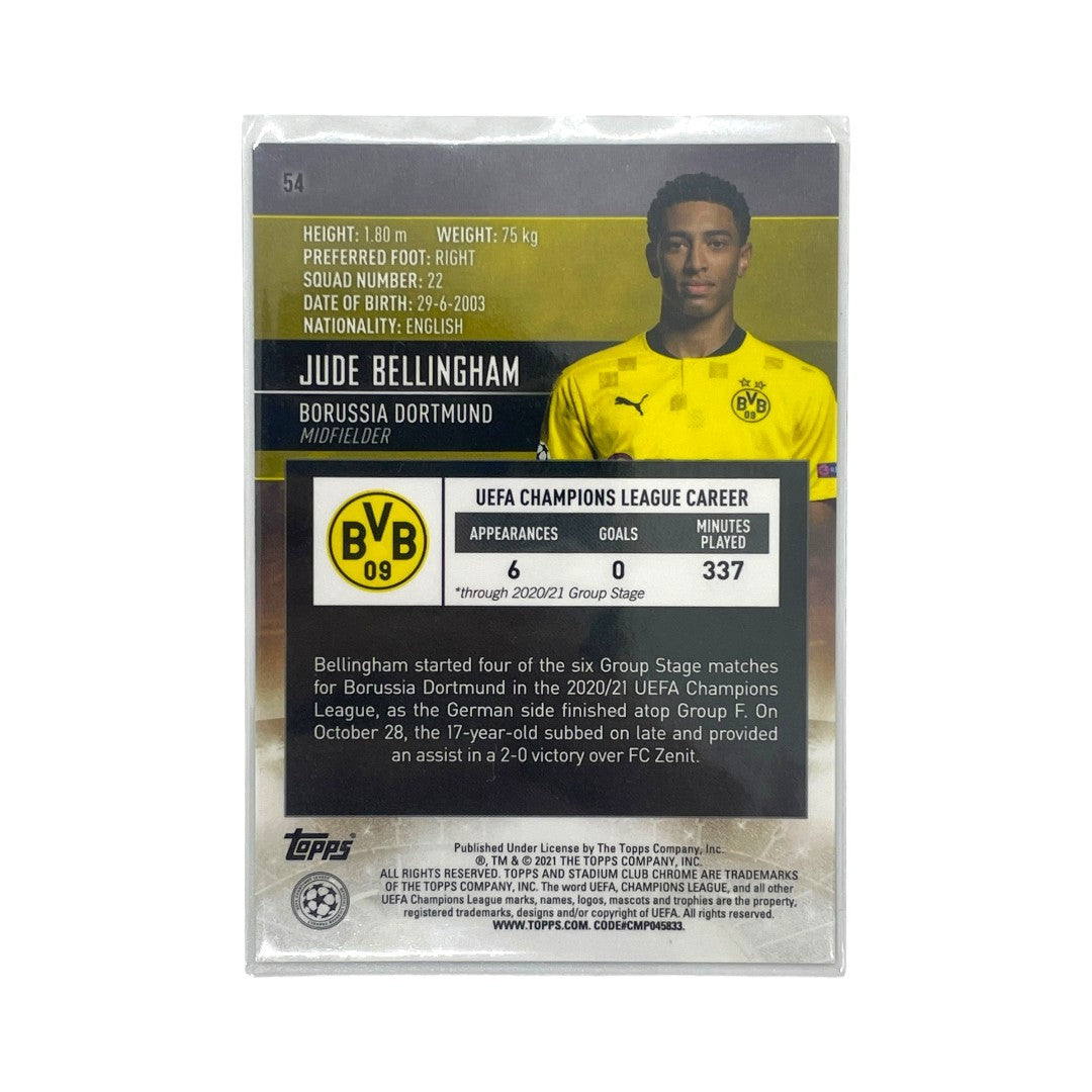 TOPPS サッカーカード STADIUM CLUB CHROME JUDE BELLINGHAM BORUSSIA DORTMUND #54 中古 IT1
