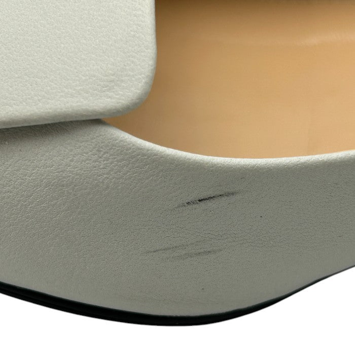 sergio rossi セルジオロッシ sr1 フラットパンプス 37 1/2 (約24.5cm) 靴 シューズ レディース レザー 中古 W4