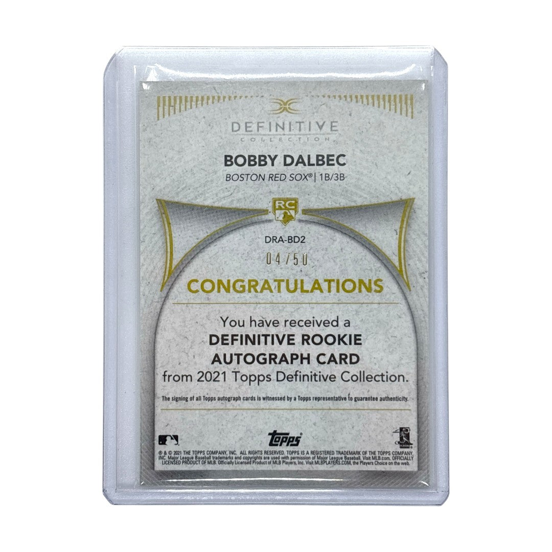 TOPPS MLBカード DEFINITIVE COLLECTION BOBBY DALBEC BOSTON RED SOX 04/50 #DRA-BD2 中古 IT1