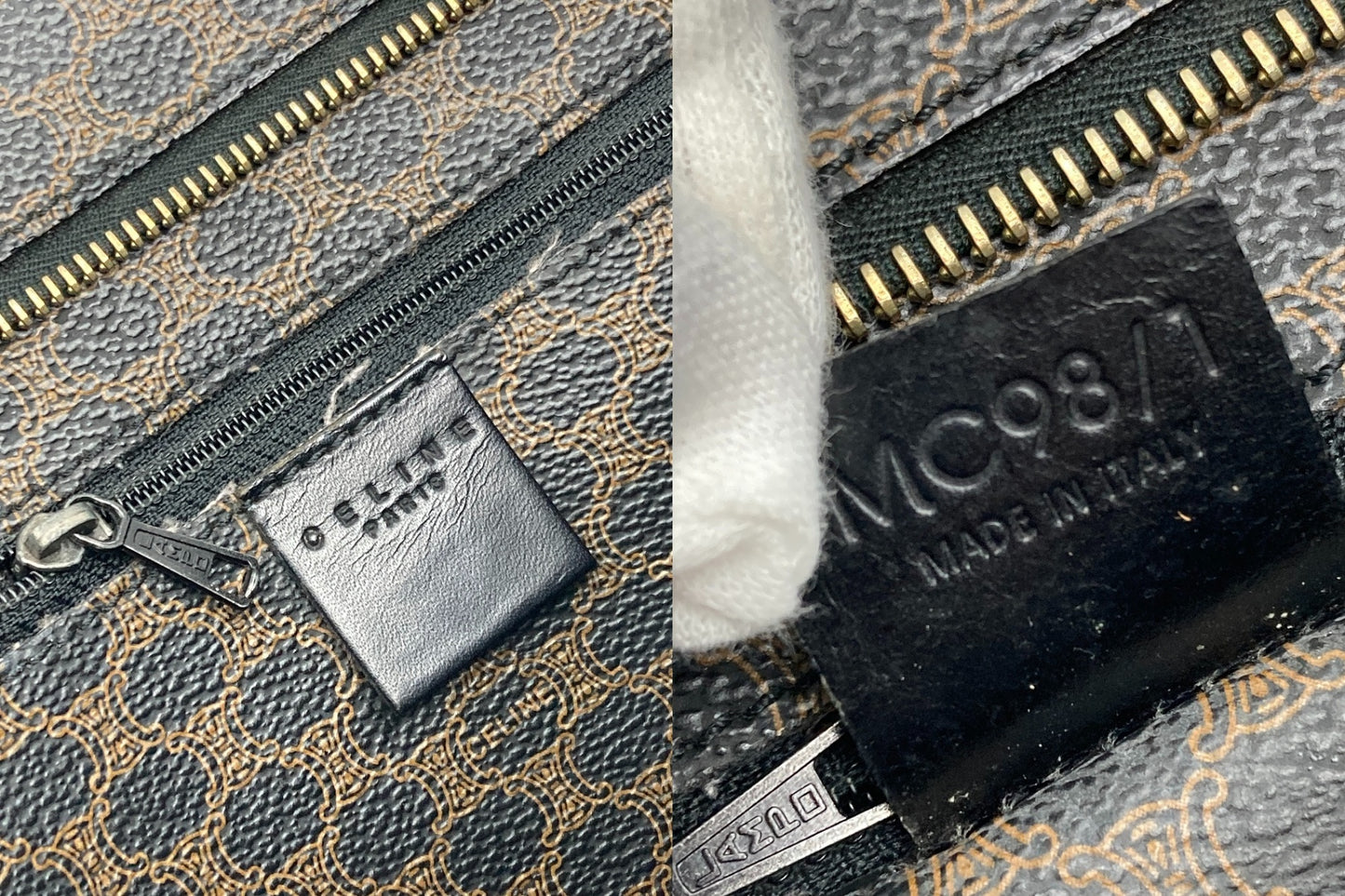 CELINE セリーヌ マカダム トートバッグ MC98/1 中古 D4