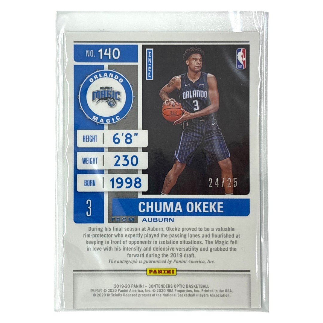 PANINI NBAカード CONTENDERS OPTIC PRIZM CHUMA OKEKE ORLANDO MAGIC 24/25 #140 中古 IT1