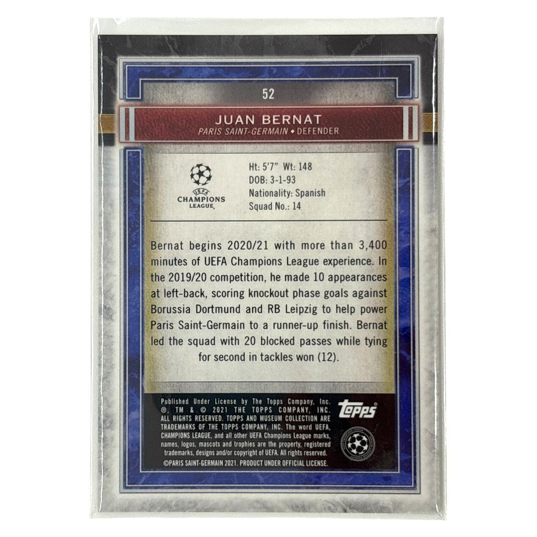 TOPPS サッカーカード MUSEUM COLLECTION JUAN BERNAT PARIS SAINT-GERMAIN 23/25 #52 中古 IT1