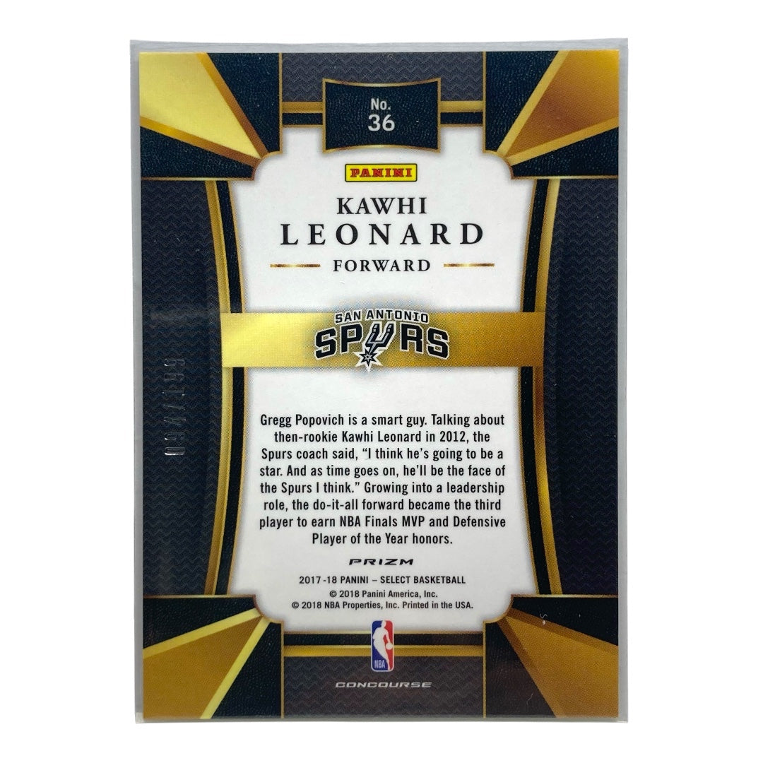 PANINI NBAカード SELECT PRIZM KAWHI LEONARD SPURS 094/199 #36 中古 IT2