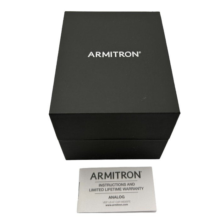 Armitron アーミトロン クロノグラフ アナログ 腕時計 クオーツ 20/5217 メンズ レザーベルト 曜日 日付 シンプル 中古 W4