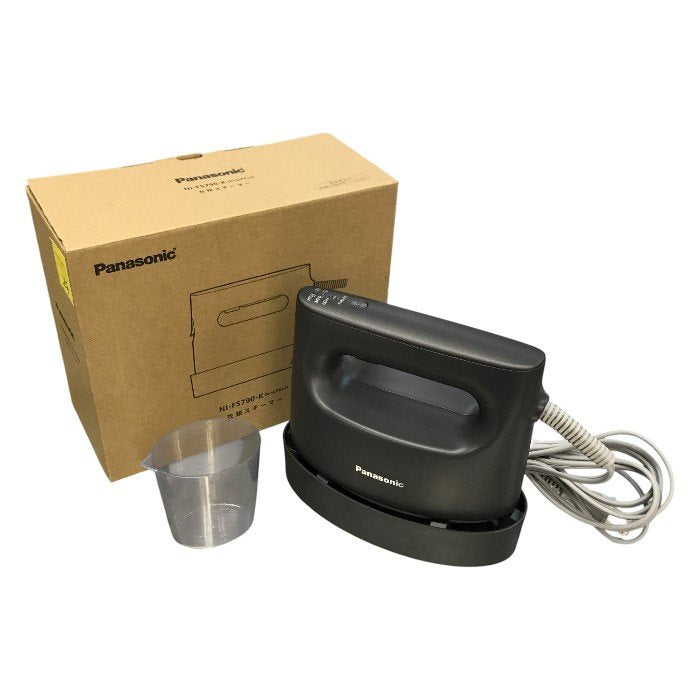 Panasonic パナソニック 衣類スチーマー カームブラック 360°パワフルスチーム アイロン 脱臭 除菌 NI-FS790-K 中古 T1