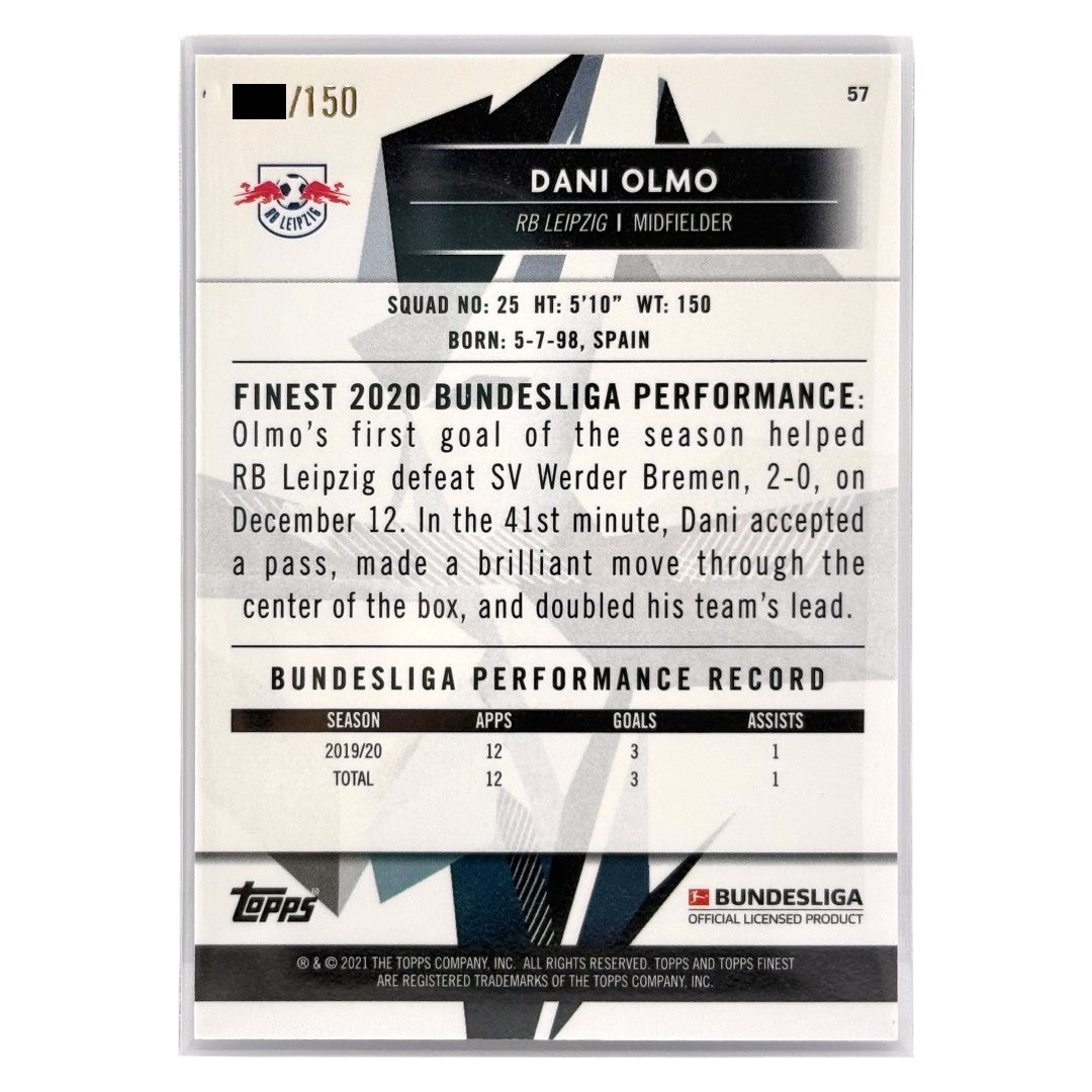 TOPPS サッカーカード FINEST DANI OLMO LEIPZIG /150 #57 中古 IT1