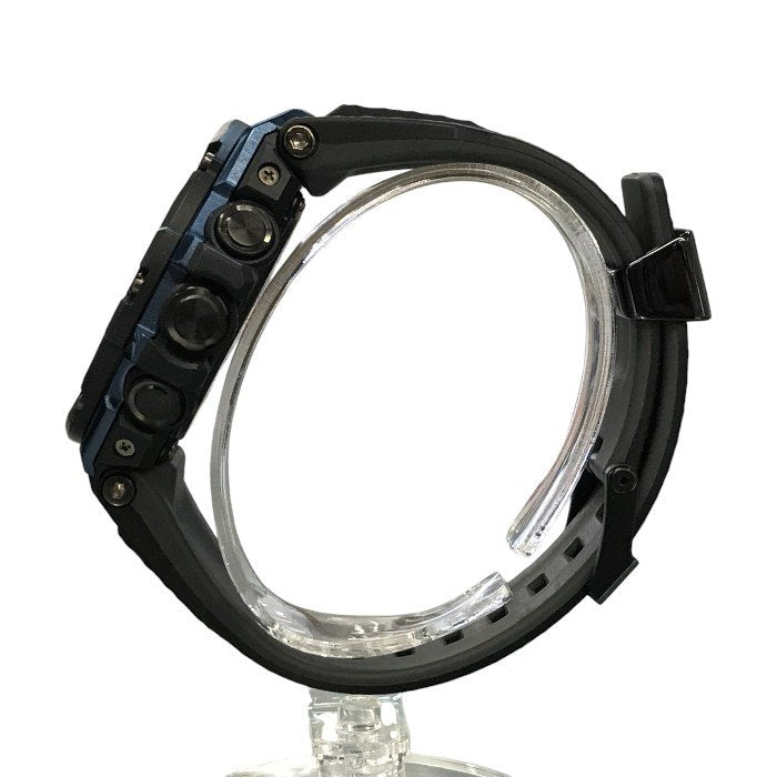 CASIO G-SHOCK カシオ 腕時計 メンズ タフソーラー G-STEEL メタルパーツ クロノグラフ モバイルリンク マットカラー グレー/ブルー GST-B100XB-2AJF 中古 T1