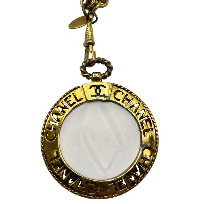 CHANEL シャネル ネックレス ルーペ ペンダント ブランド おしゃれ チェーン ゴールド 中古 W4