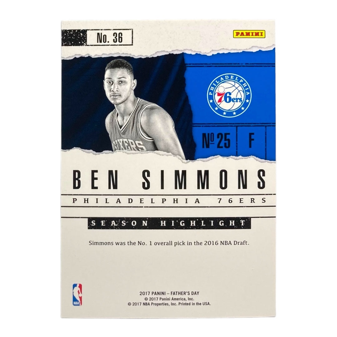 PANINI NBAカード FATHER'S DAY BEN SIMMONS PHILADELPHIA 76ERS /499 #36 中古 IT2