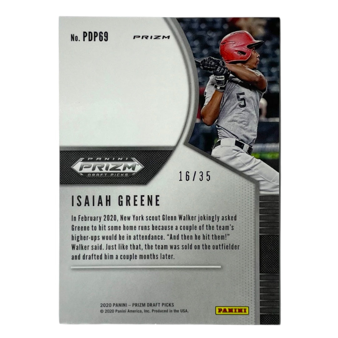 PANINI MLBカード PRIZM DRAFT PICKS ISAIAH GREENE /35 #PDP69 中古 IT2