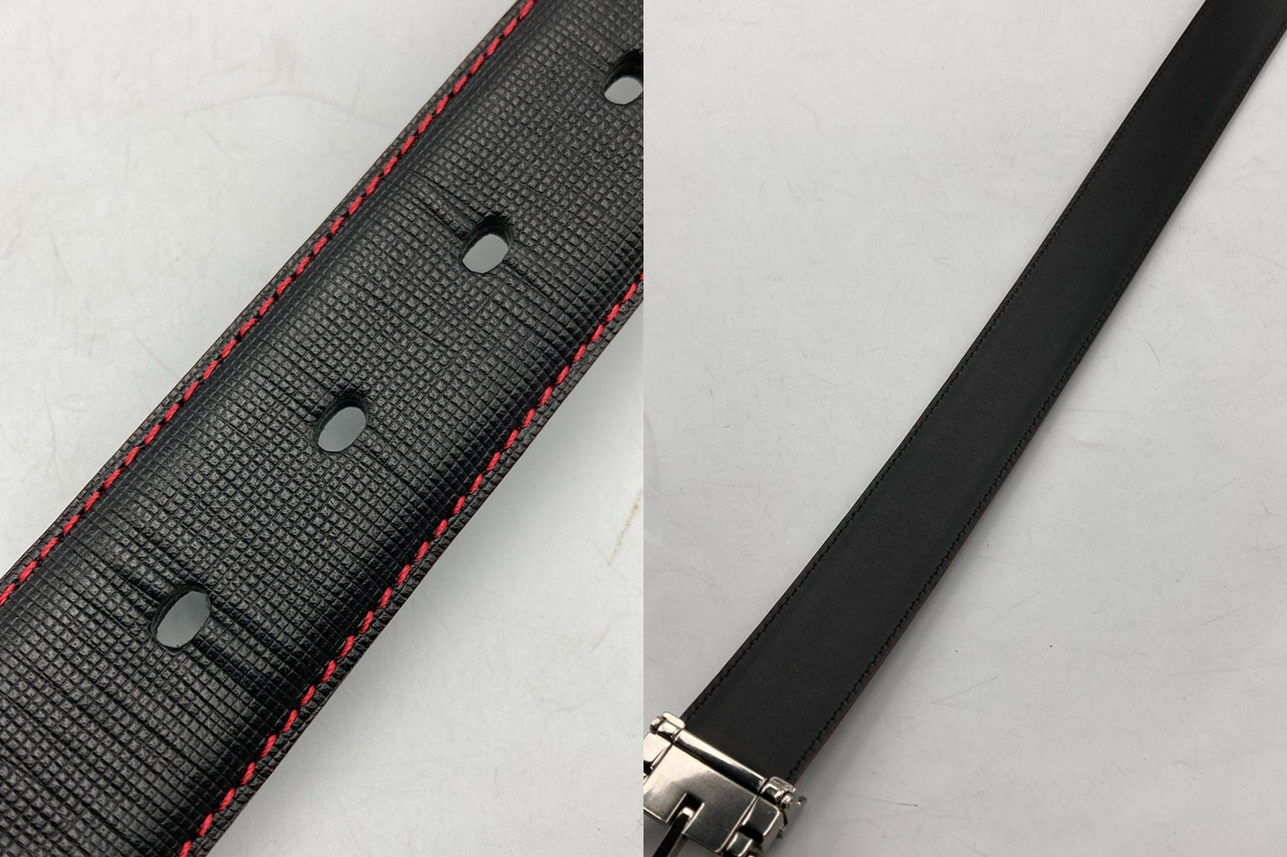 BURBERRY BLACK LABEL バーバリーブラックレーベル バックル レザーベルト メンズ 中古 D4