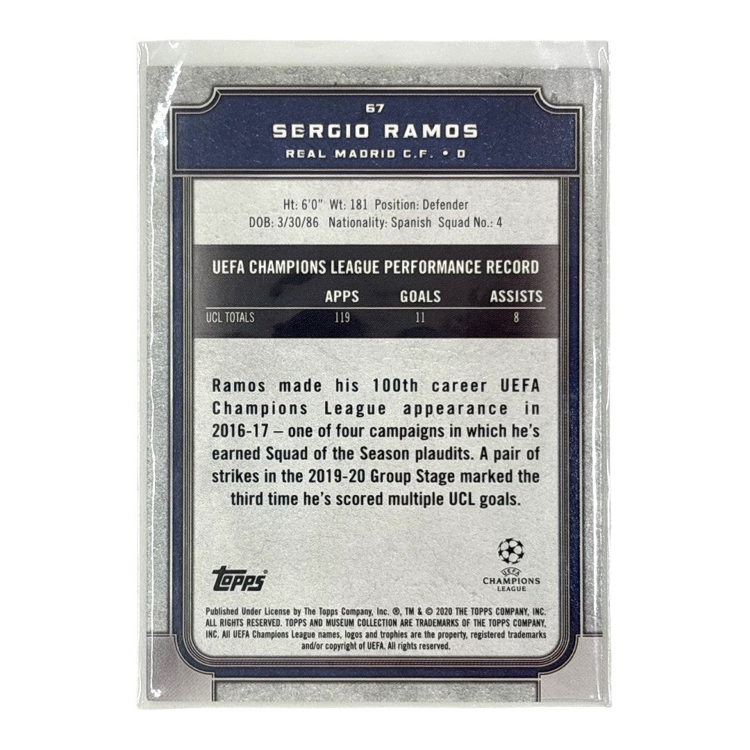 TOPPS サッカーカード MUSEUM COLLECTION SERGIO RAMOS REAL MADRID #67 中古 IT1