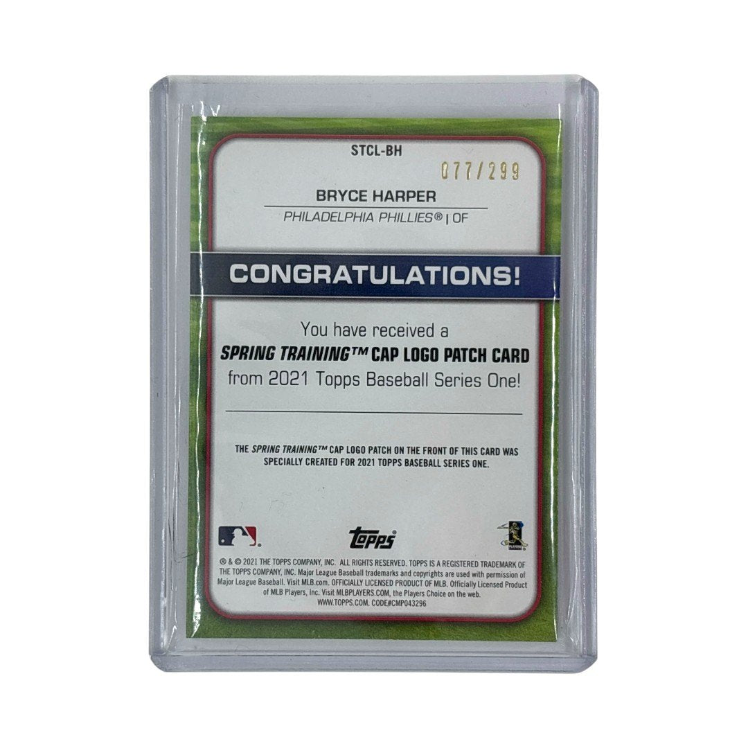 TOPPS MLBカード SERIES ONE BRYCE HARPER PHILADELPHIA PHILLIES 077/299 #STCL-BH 中古 IT1