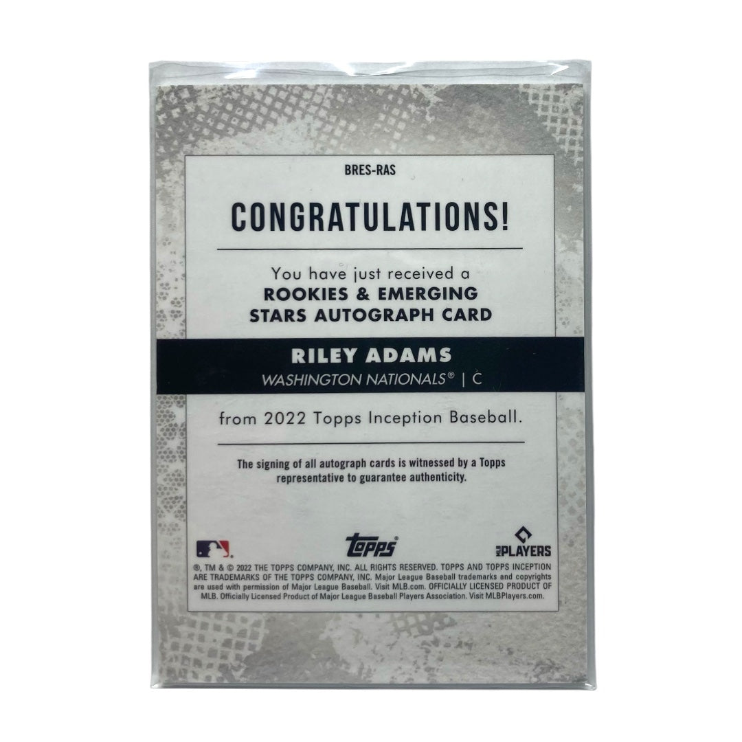TOPPS MLBカード TOPPS INCEPTION RILEY ADAMS NATIONALS 40/75 #BRES-RAS 中古 IT2