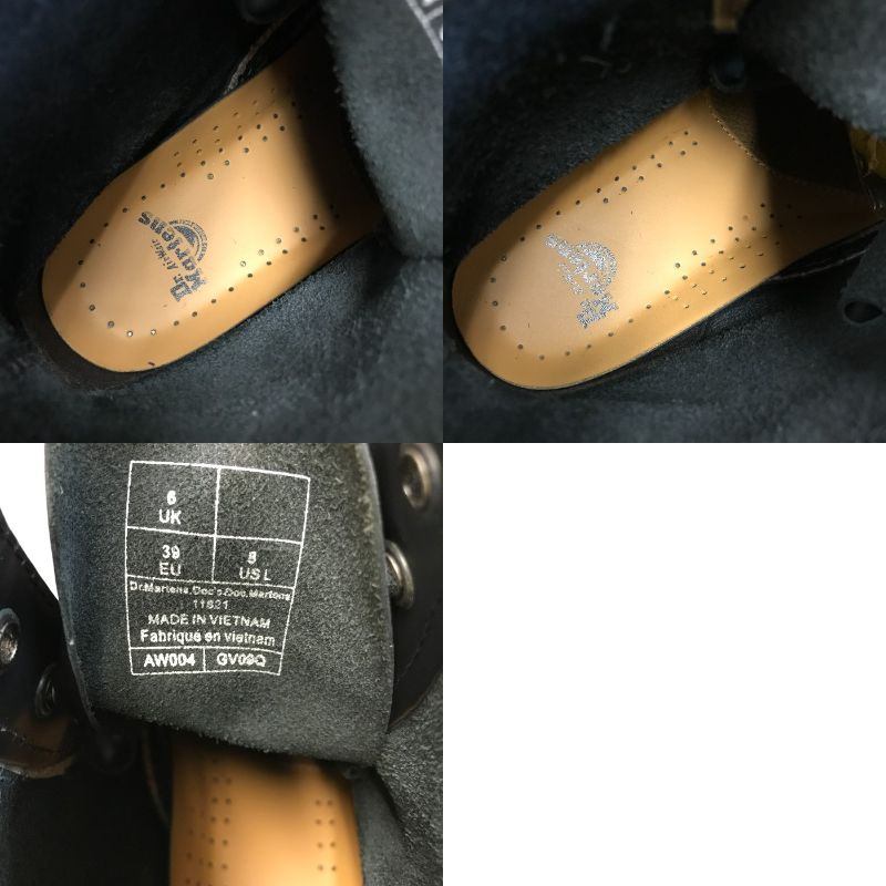 Dr.Martens ドクターマーチン 8ホールブーツ レディース レザー レースアップ 定番 ブラック UK6(25cm) 11821 中古 T1