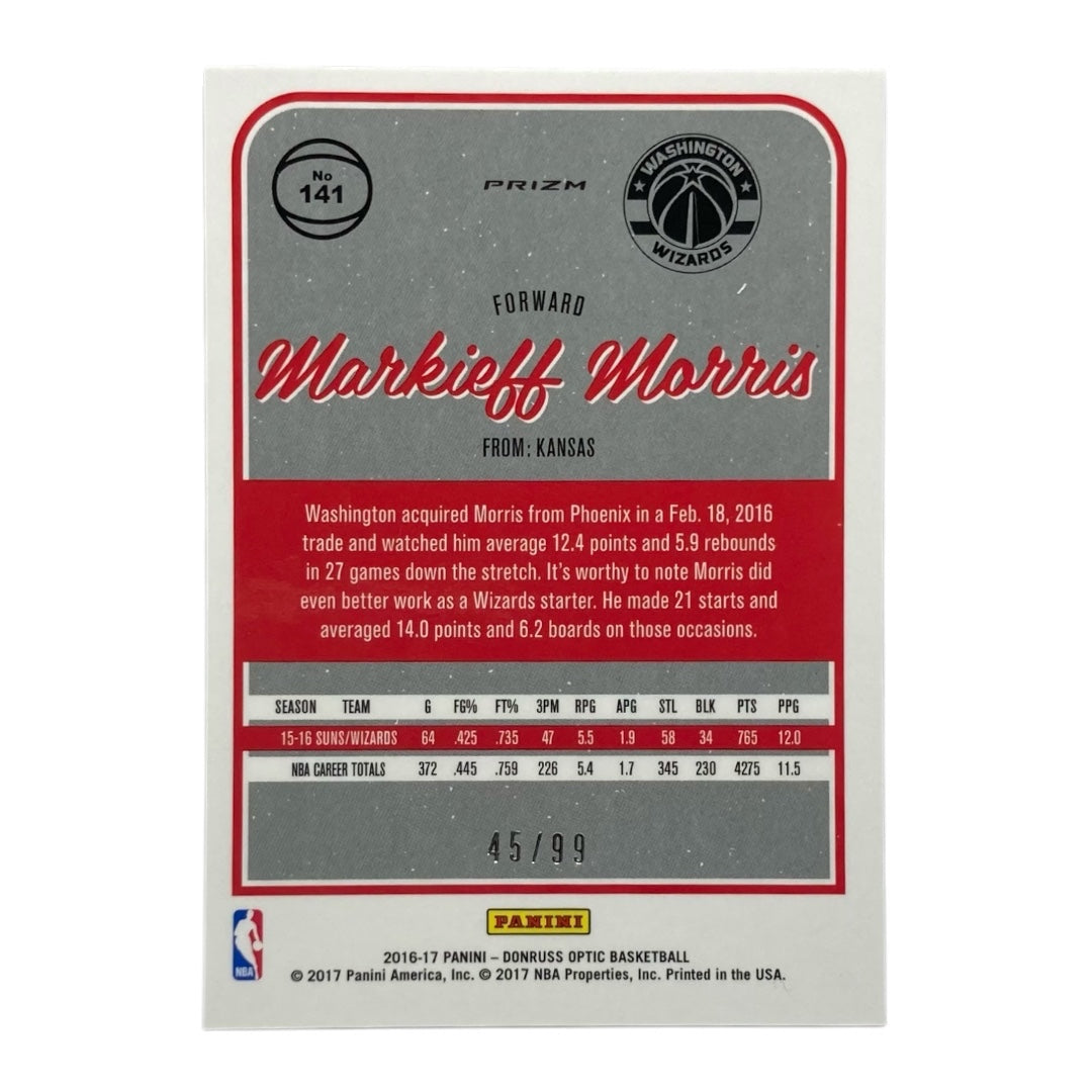 PANINI NBAカード DONRUSS OPTIC PRIZM MARKIEFF MORRIS WASHINGTON WIZARDS /99 #141 中古 IT2