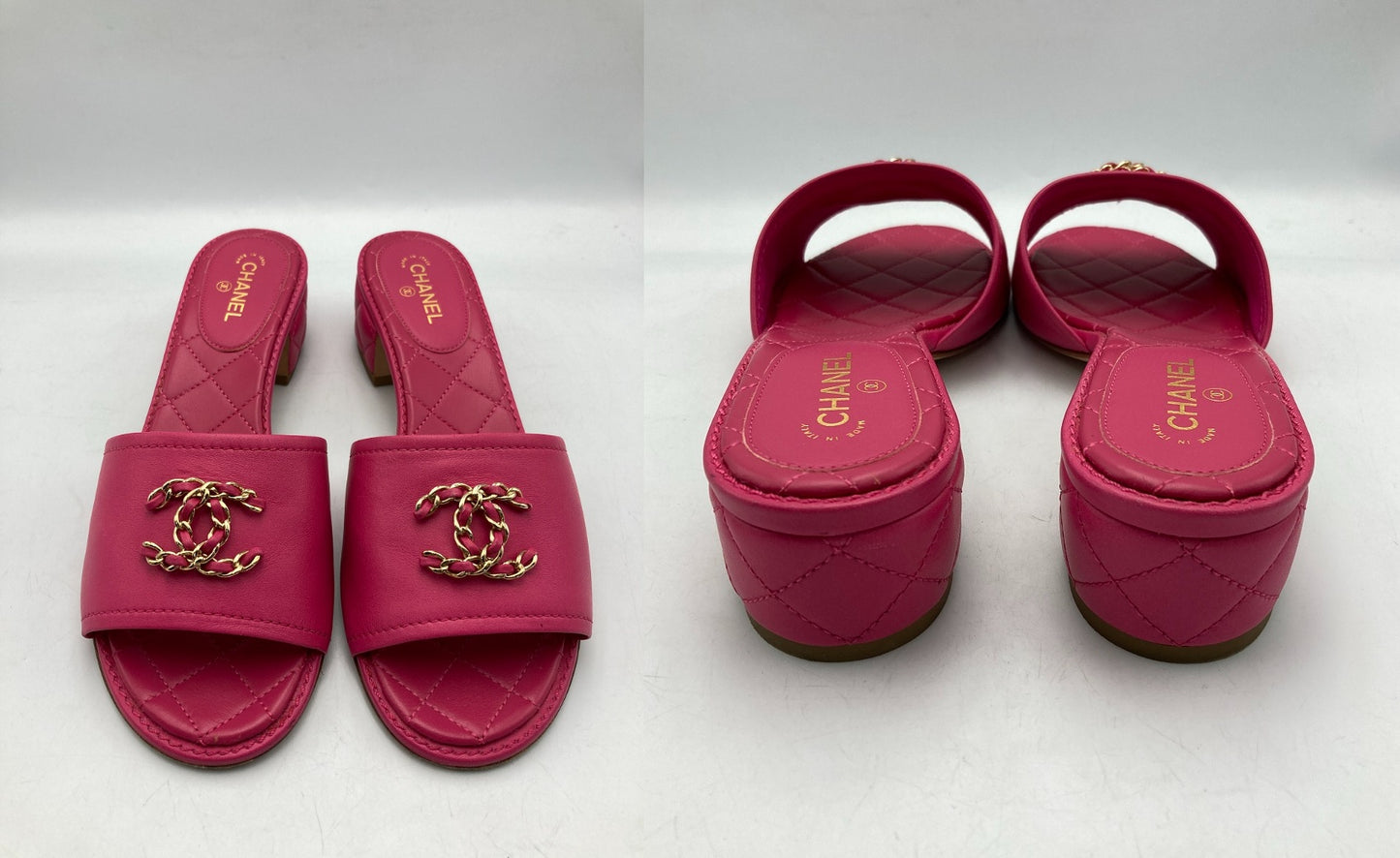 CHANEL シャネル マトラッセ ラムスキン ミュール G31461 サイズ37 中古 D4