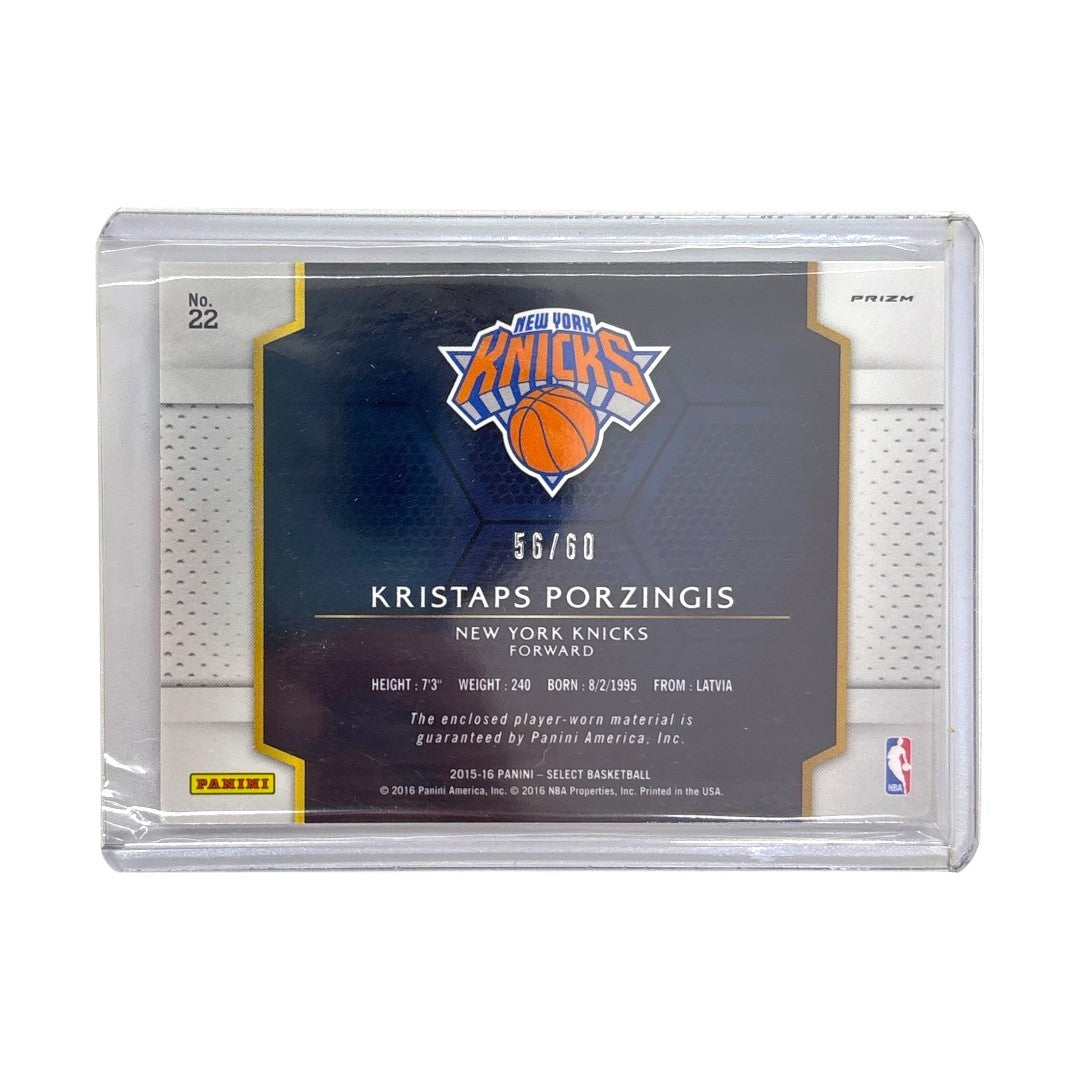 PANINI NBAカード SELECT PRIZM KRISTAPS PORZINGIS NEW YORK KNICKS 56/60 #22 中古 IT1