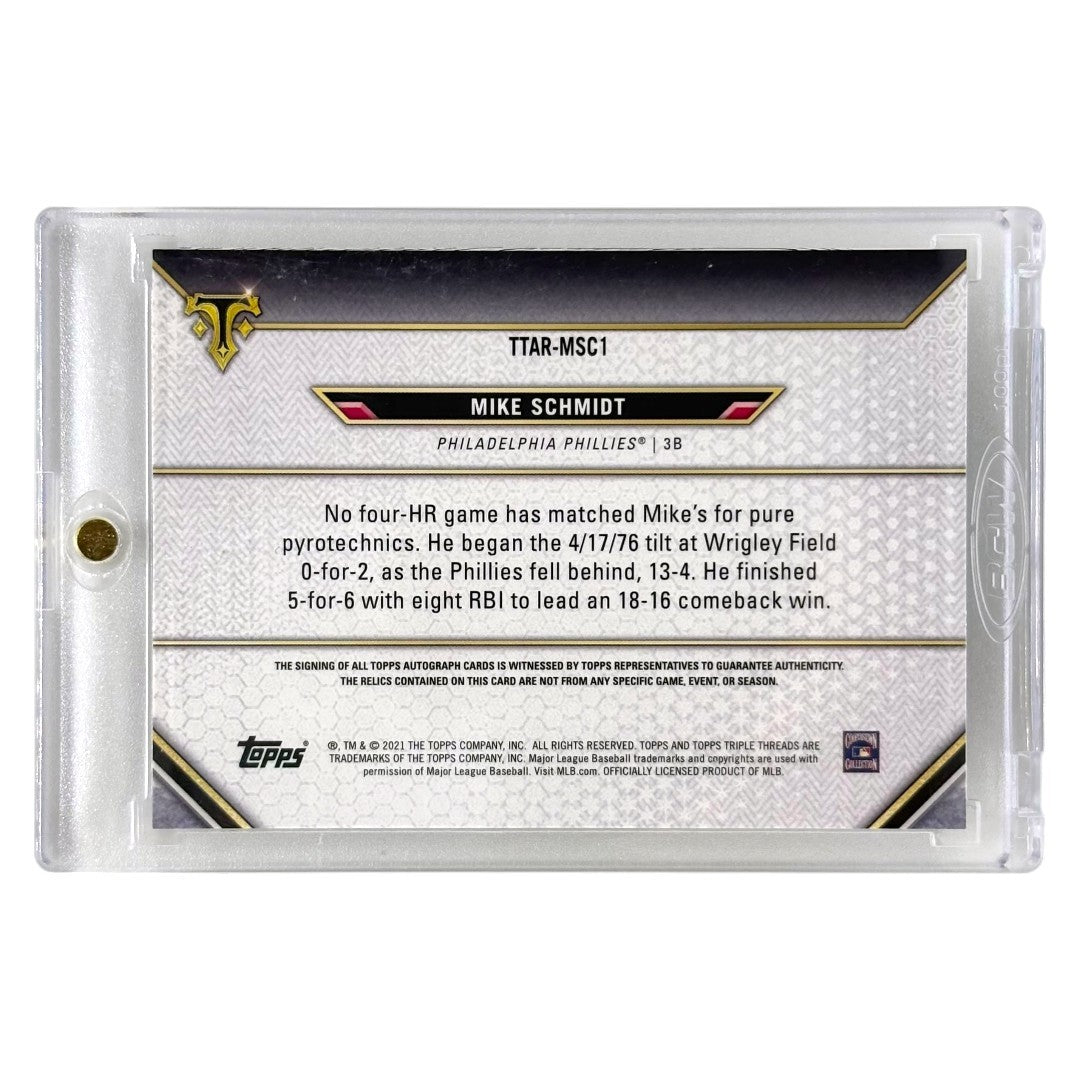 TOPPS MLBカード TRIPLE THREADS MIKE SCHMIDT PHILADELPHIA PHILLIES /27 #TTAR-MSC1 中古 IT1