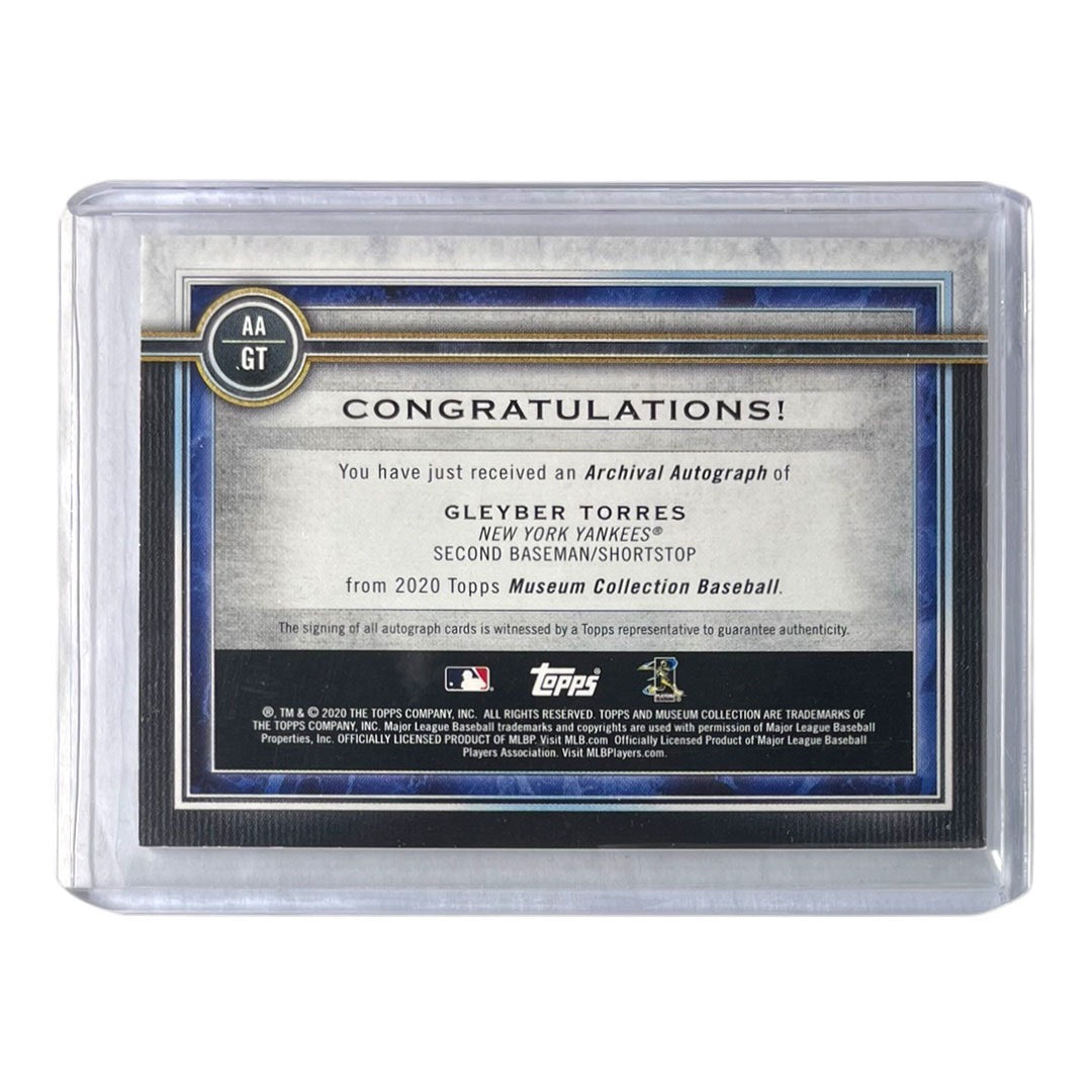 TOPPS MLBカード MUSEUM COLLECTION GLEYBER TORRES NEW YORK YANKEES /25 #AA-GT 中古 IT2