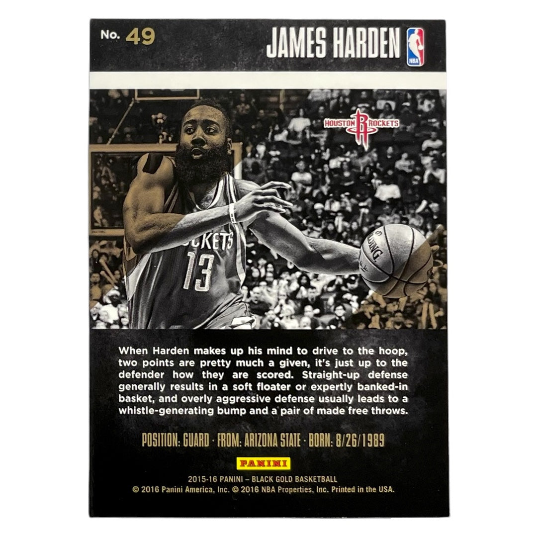 PANINI NBAカード BLACK GOLD JAMES HARDEN ROCKETS #49 中古 IT2