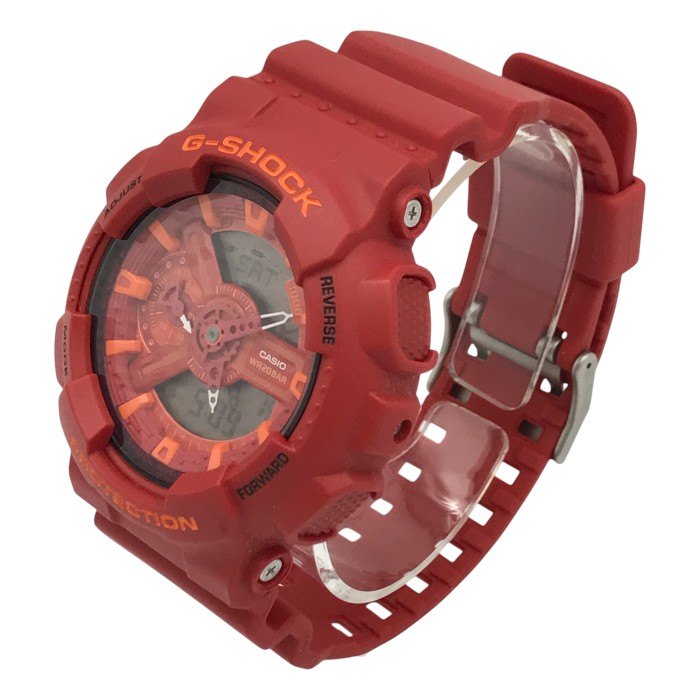 CASIO G-SHOCK 腕時計 メンズ アナログ/デジタル クォーツ ビッグケース スポーティ レッド GA-110AC-4AJF 中古 T1