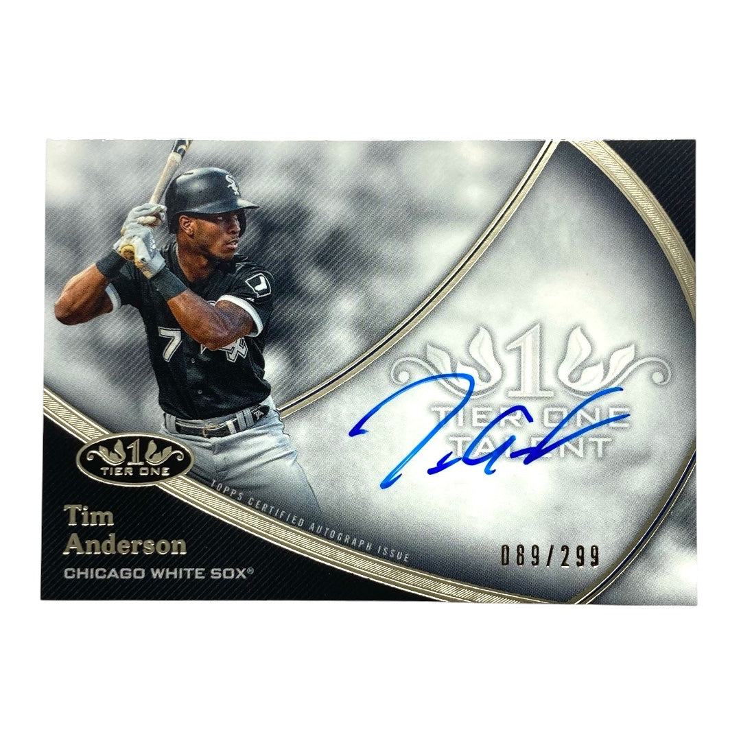 TOPPS MLBカード TIER ONE TIM ANDERSON WHITE SOX 089/299 #T1TA-TAN 中古 IT2