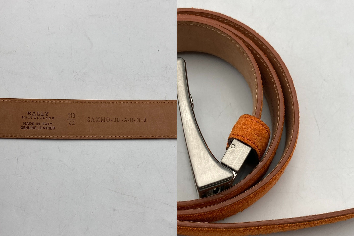 BALLY バリー スエード ベルト メンズ 中古 D4