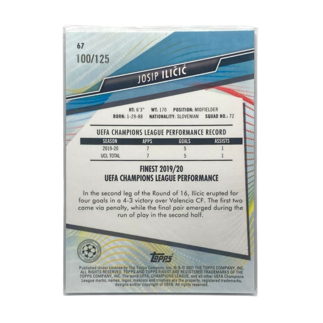 TOPPS サッカーカード FINEST JOSIP ILICIC ATALANTA /125 #67 中古 IT2