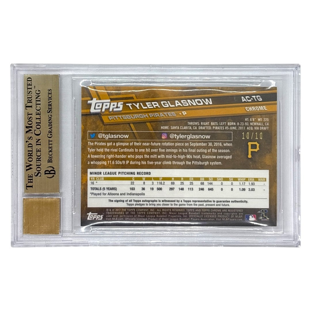 TOPPS MLBカード CHROME TYLER GLASNOW PITTSBURGH PIRATES /10 #AC-TG 中古 IT1