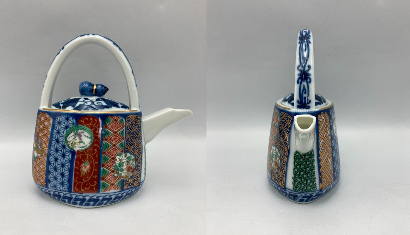 三洋陶器 龍峰窯 祥端花丸紋 酒器揃 中古 D4